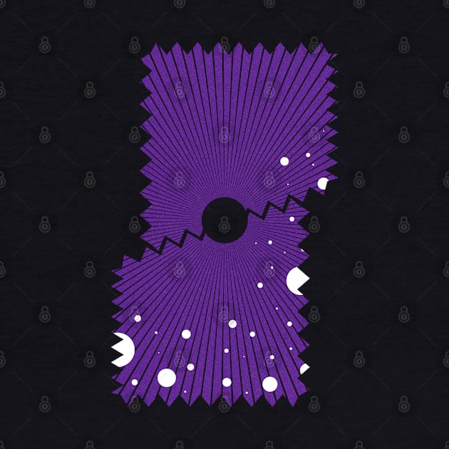 Purple zig-zag black hole by Liam Warr